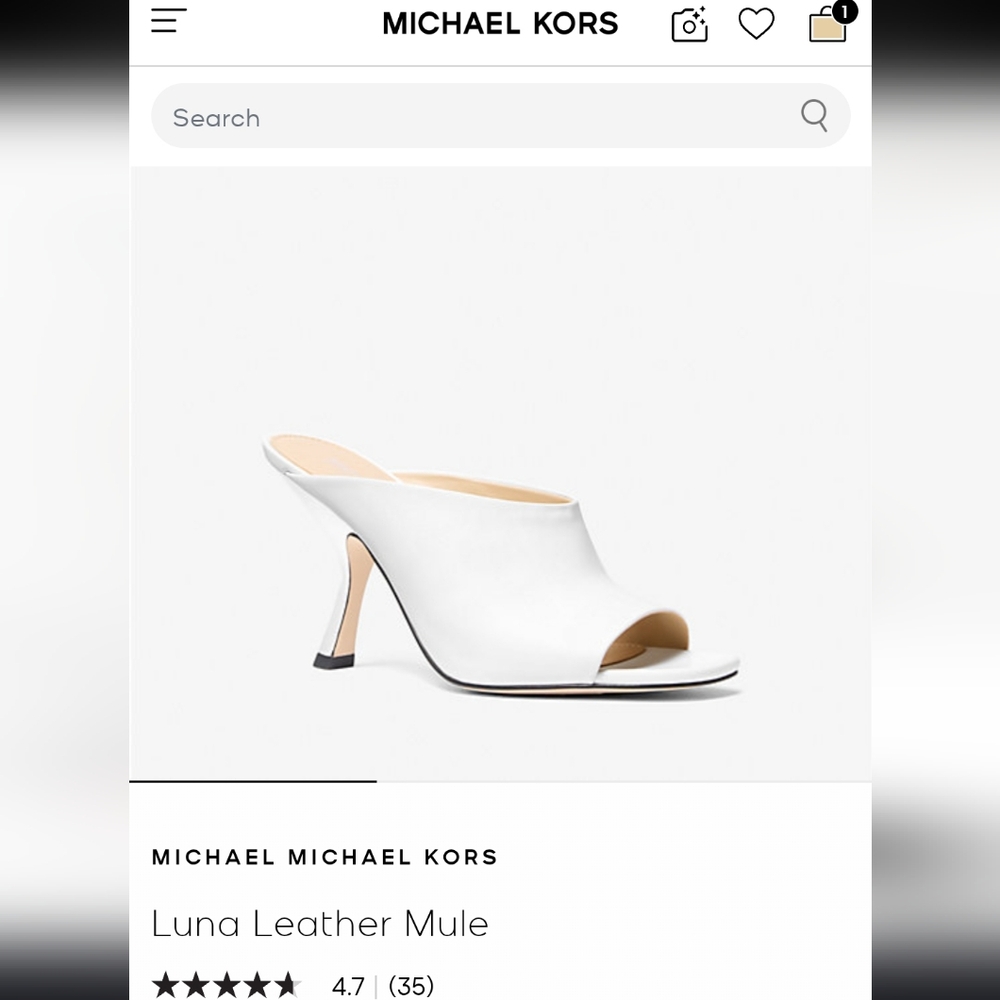 Michael Kors Cream Open-Toe Mules - Picture 5 of 7